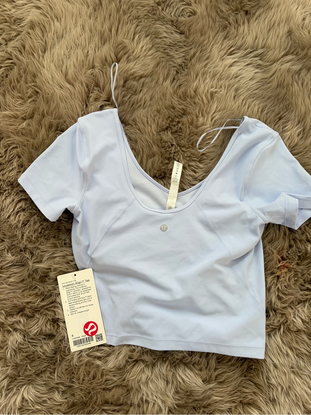 lululemon align shirt: athletica Pale Blue Scoop-Neck Crop Top